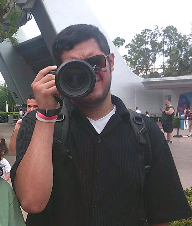 Anthony pointing the camera at the camera